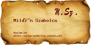 Milán Szabolcs névjegykártya