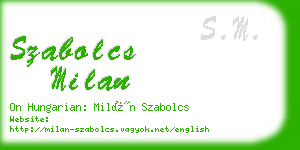 szabolcs milan business card
